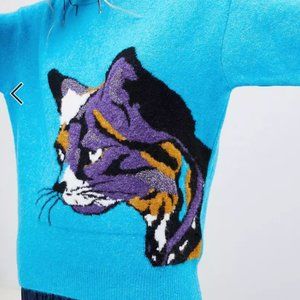 ASOS DESIGN sweater with wild cat design